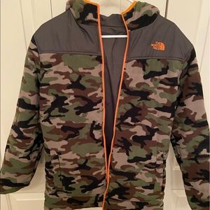 North face kids reversible down jacket size xl